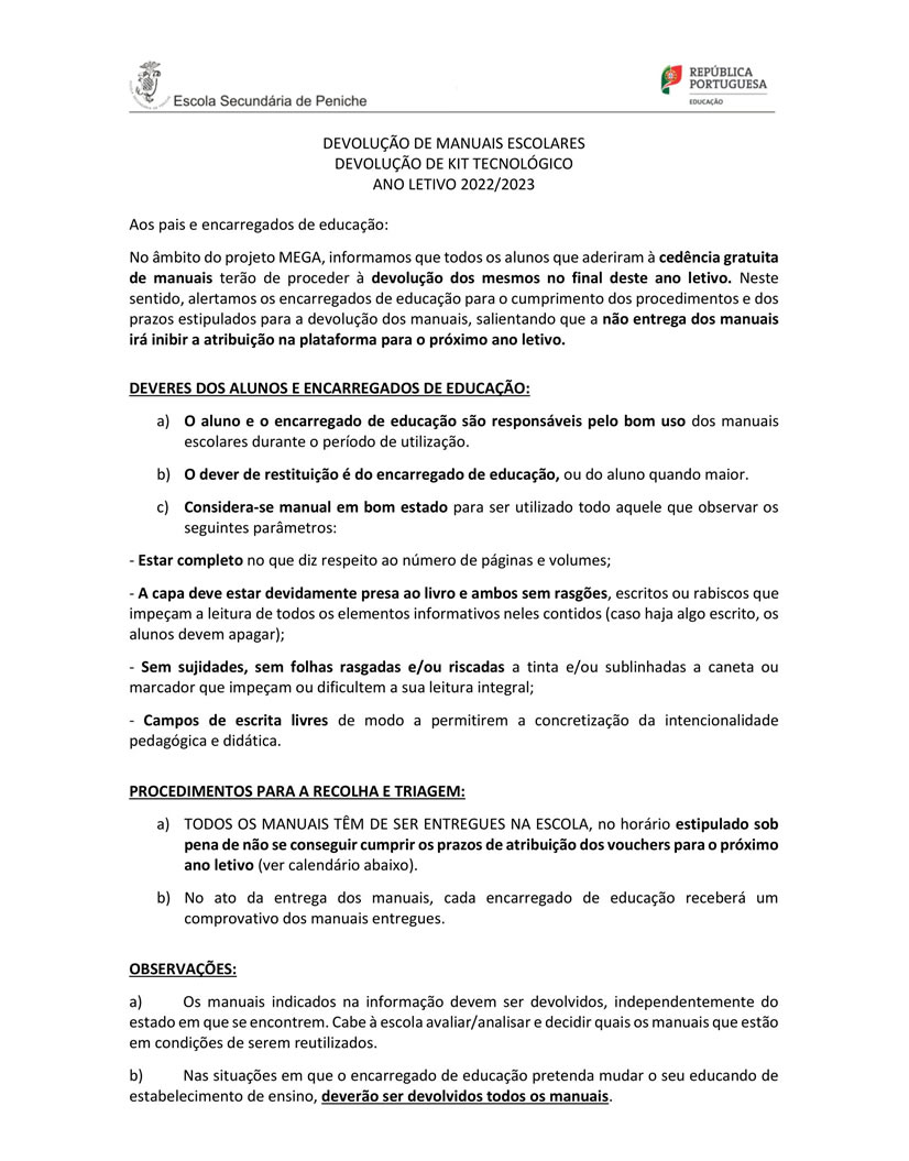 devolucao manuais CP alteracoes 11